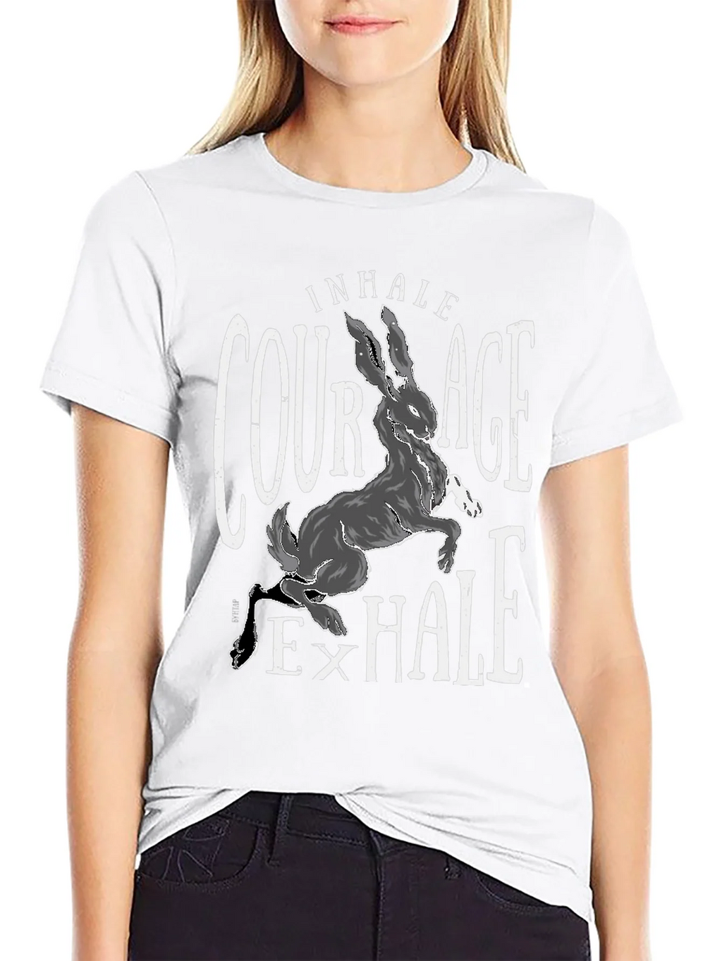 Courage Hare T-Shirt - Inhale Exhale product image 8