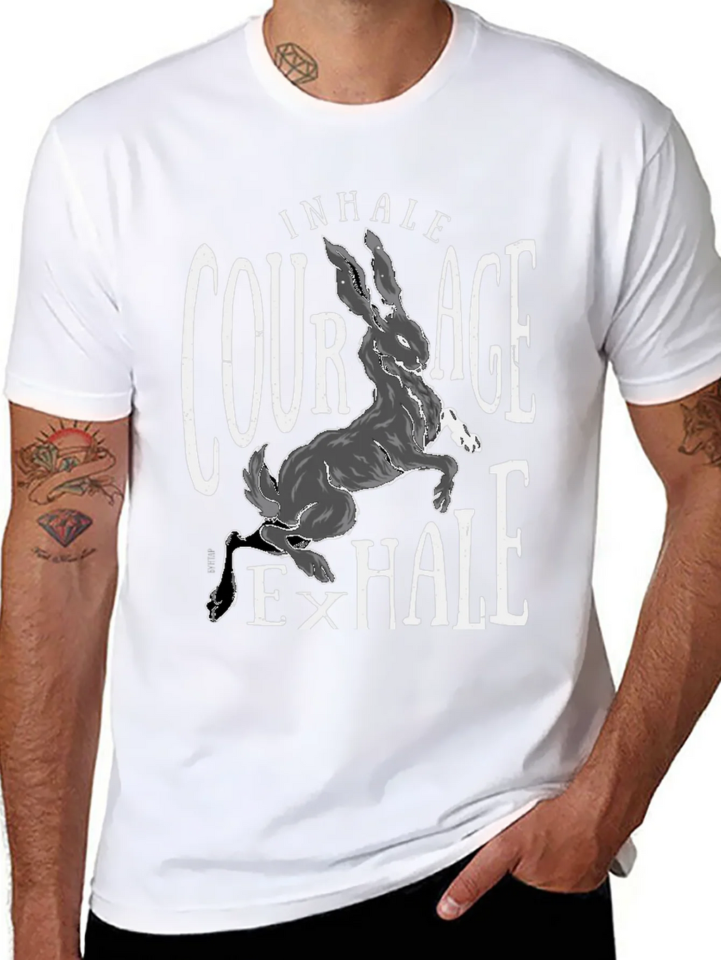 Courage Hare T-Shirt - Inhale Exhale product image 7