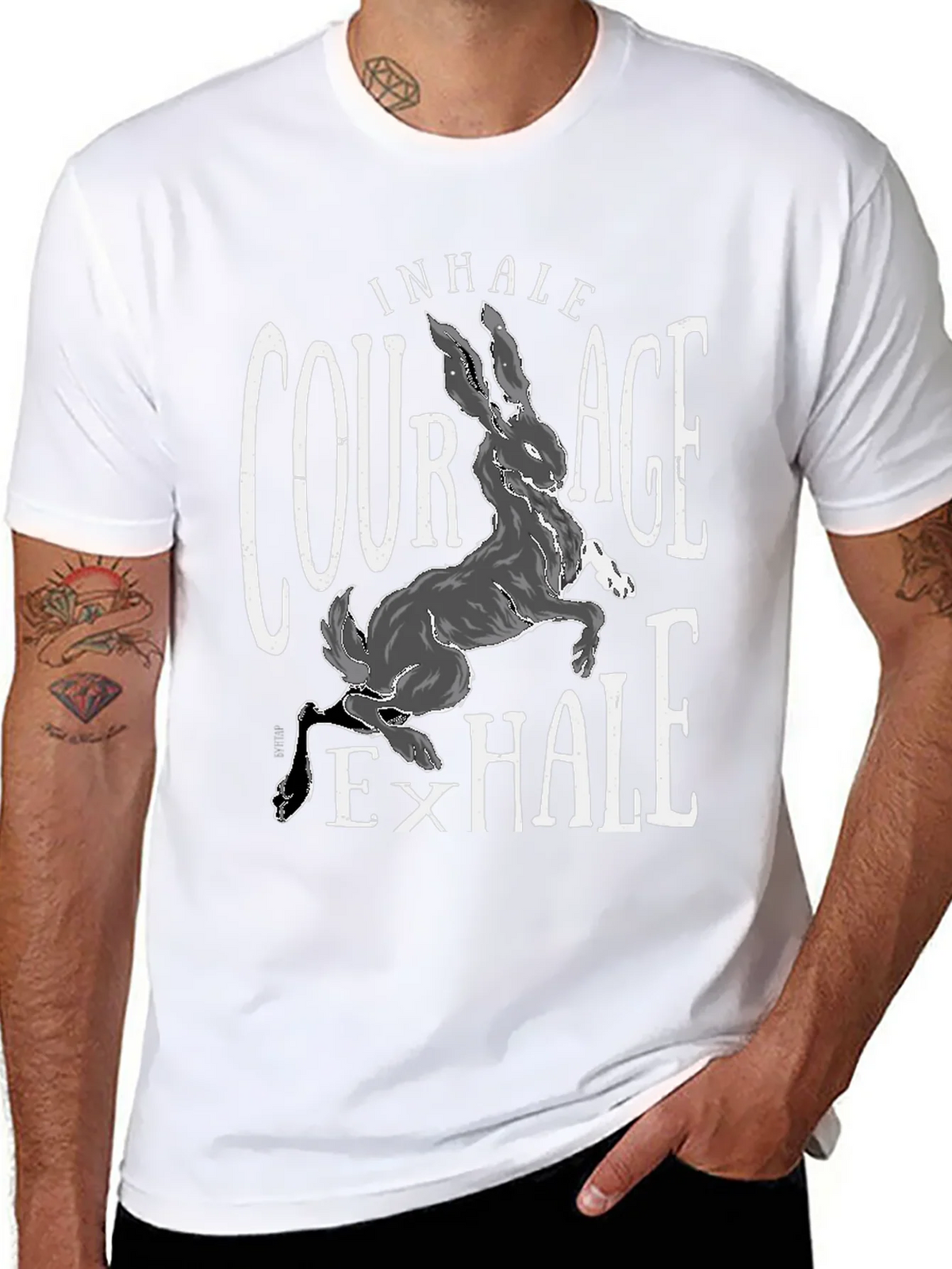Courage Hare T-Shirt - Inhale Exhale product image 7