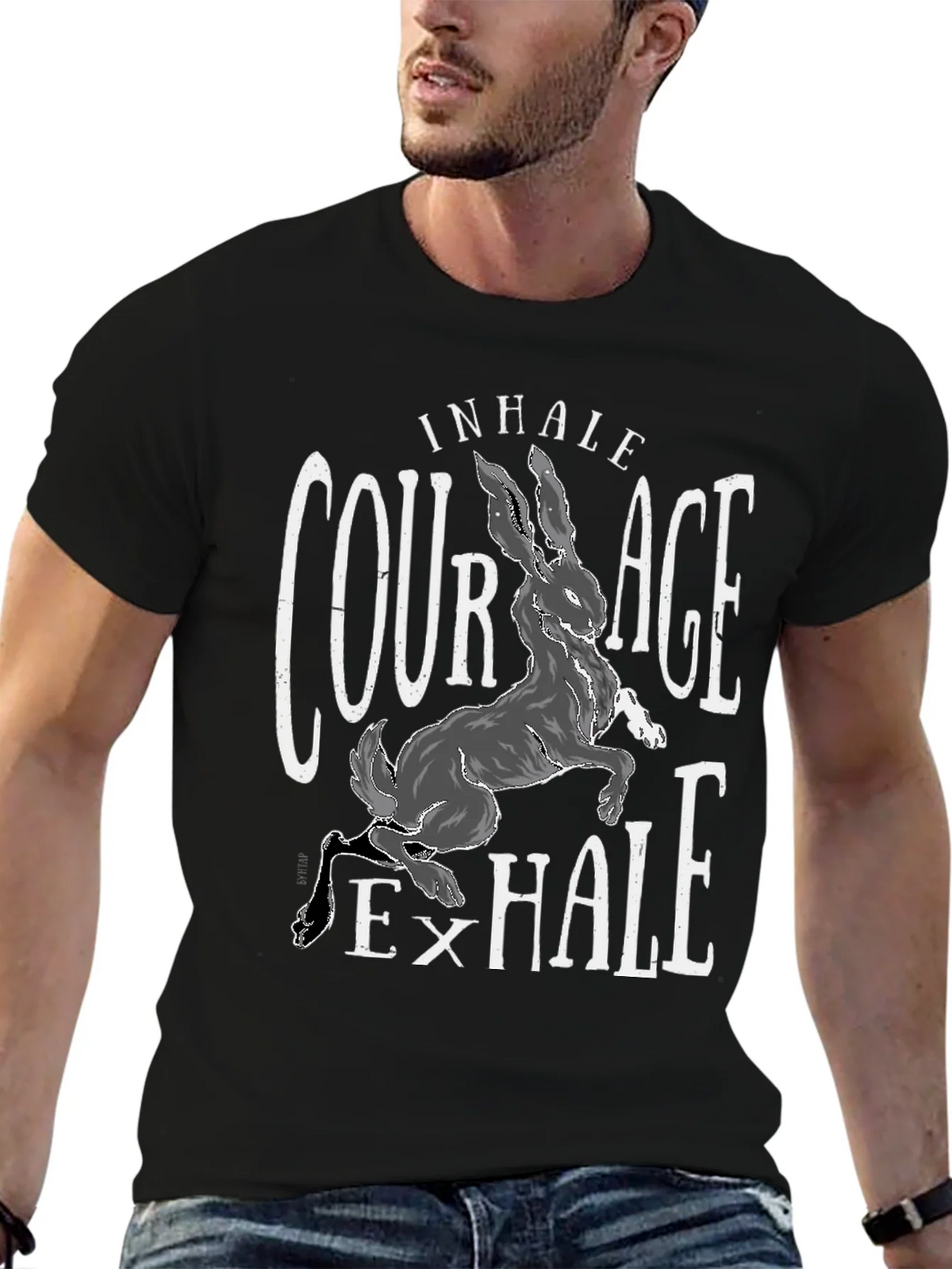 Courage Hare T-Shirt - Inhale Exhale product image 6