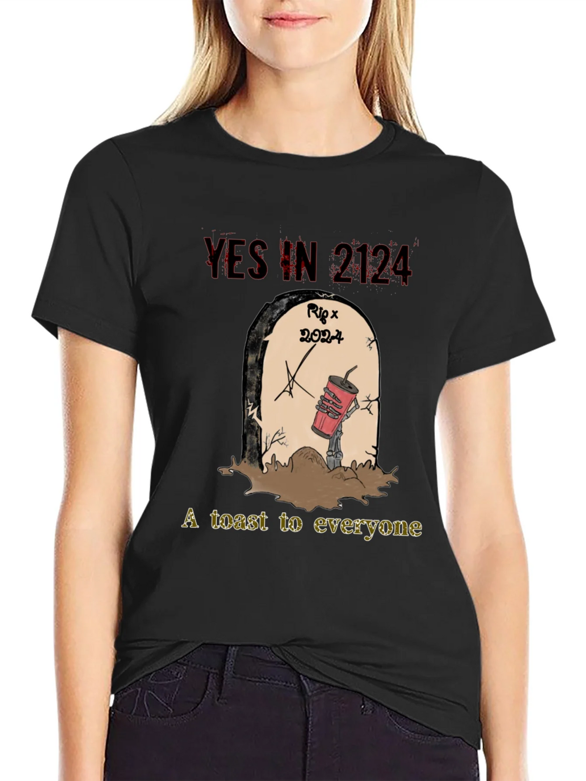YES IN 2124 T-Shirt RIP 2024 A Toast to Everyone product image 5