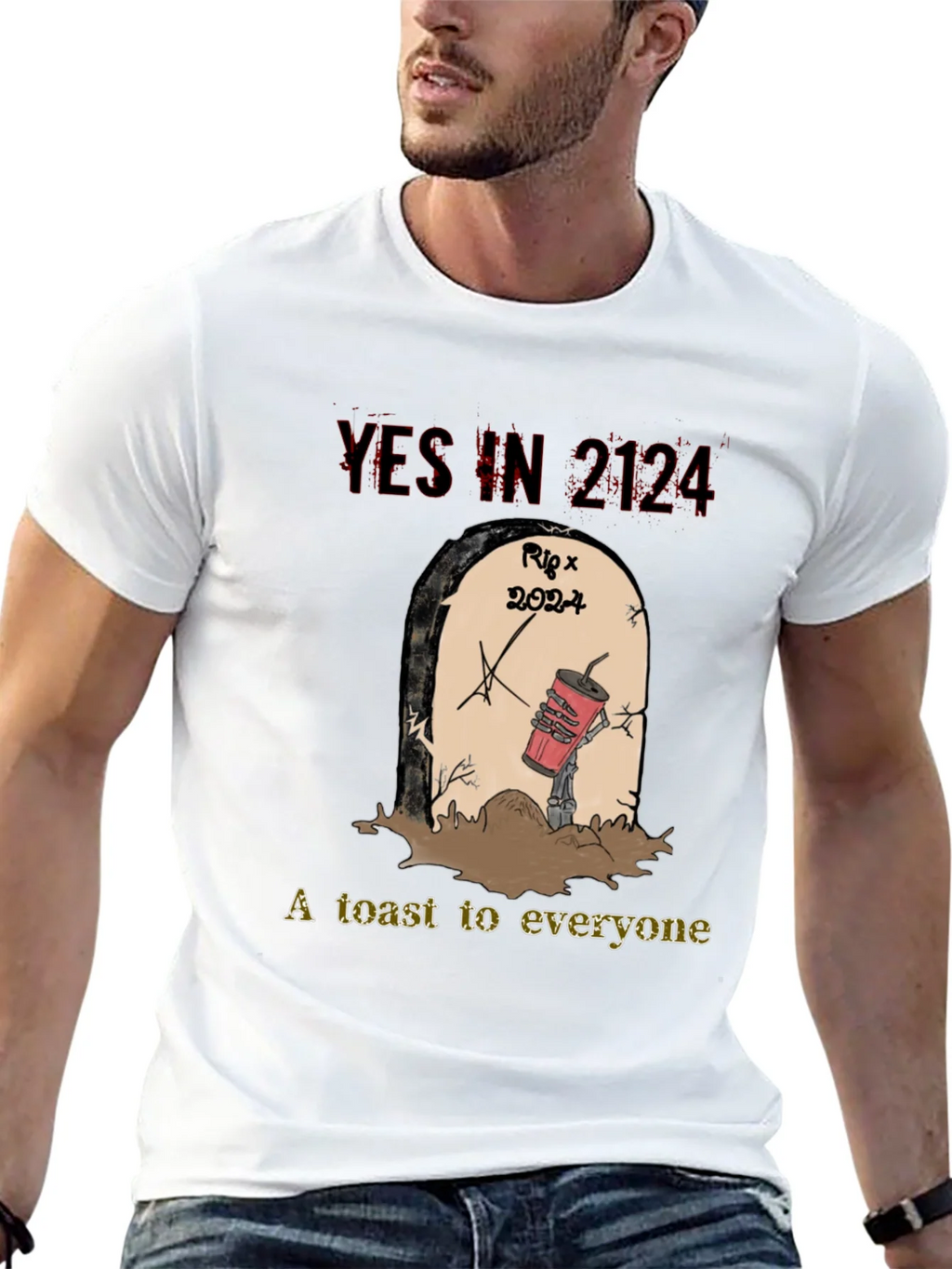 YES IN 2124 T-Shirt RIP 2024 A Toast to Everyone product image 4
