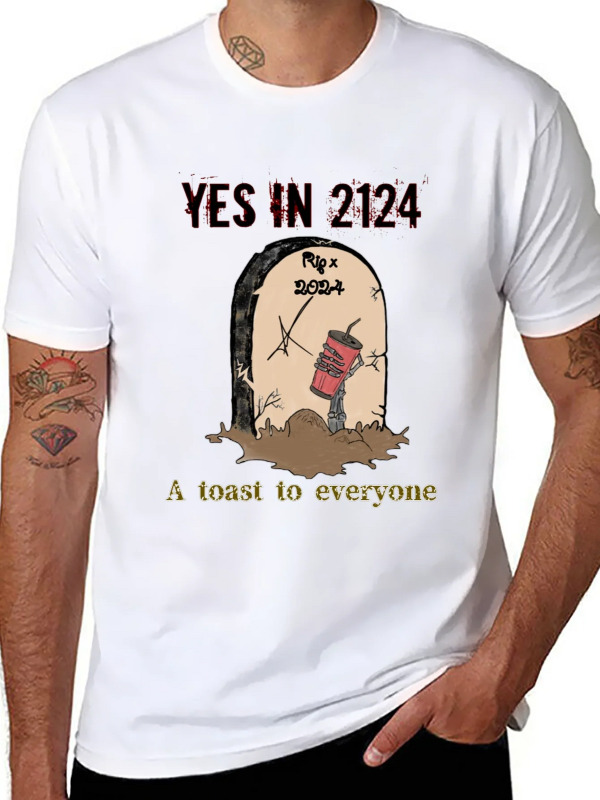 YES IN 2124 T-Shirt RIP 2024 A Toast to Everyone product image 10