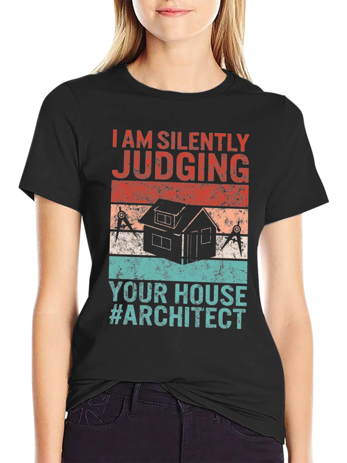Architect Humor Graphic Tee - I Am Silently Judging product image 5