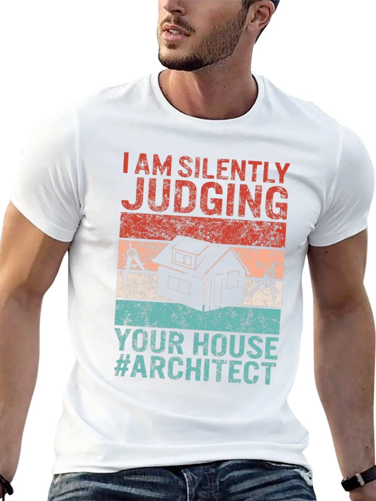 Architect Humor Graphic Tee - I Am Silently Judging product image 4