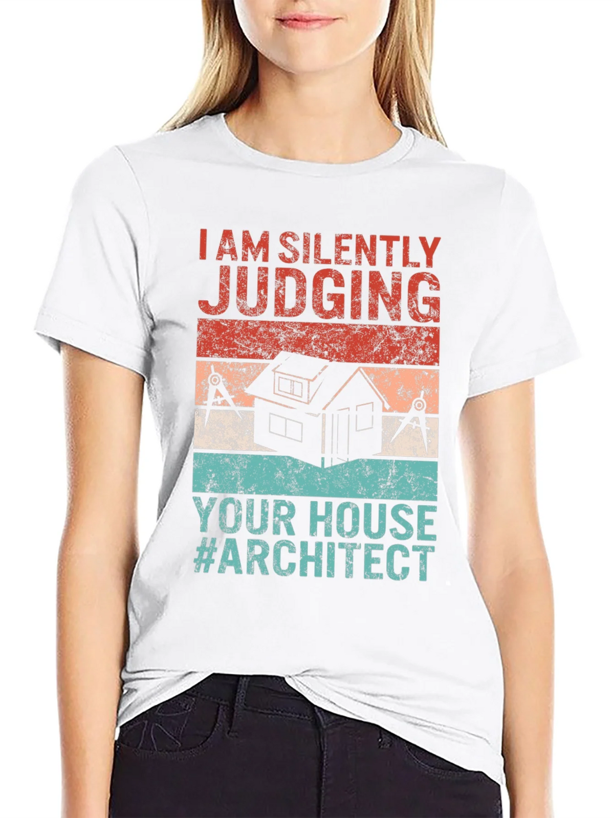 Architect Humor Graphic Tee - I Am Silently Judging product image 11