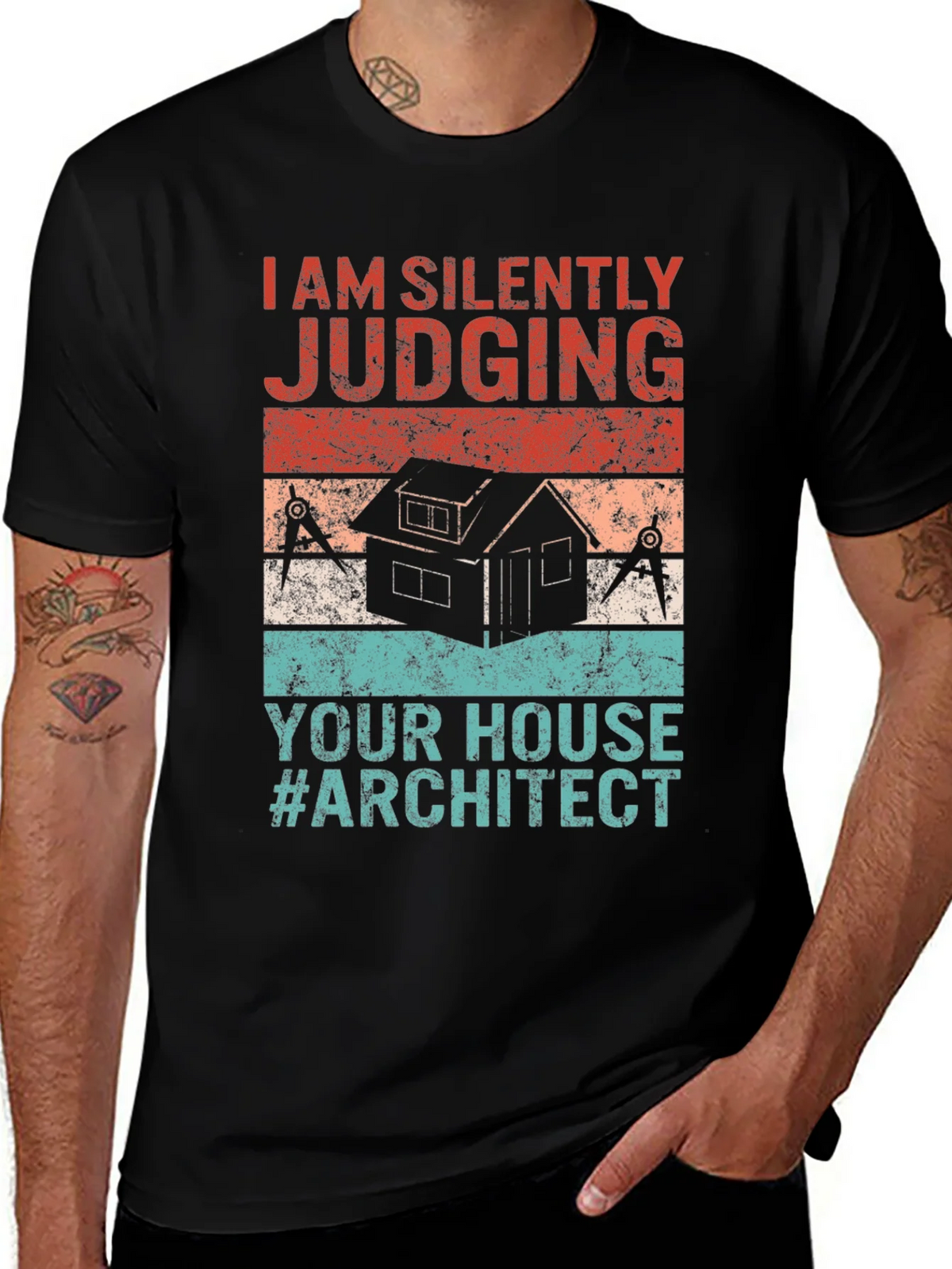 Architect Humor Graphic Tee - I Am Silently Judging product image 1