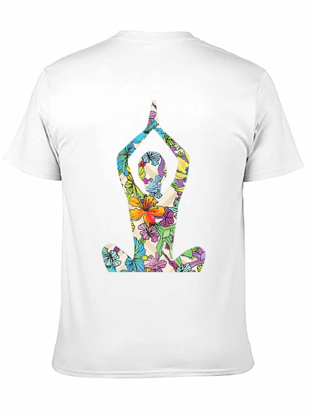 Floral Yoga T-Shirt - Mens Black Tee product image 2