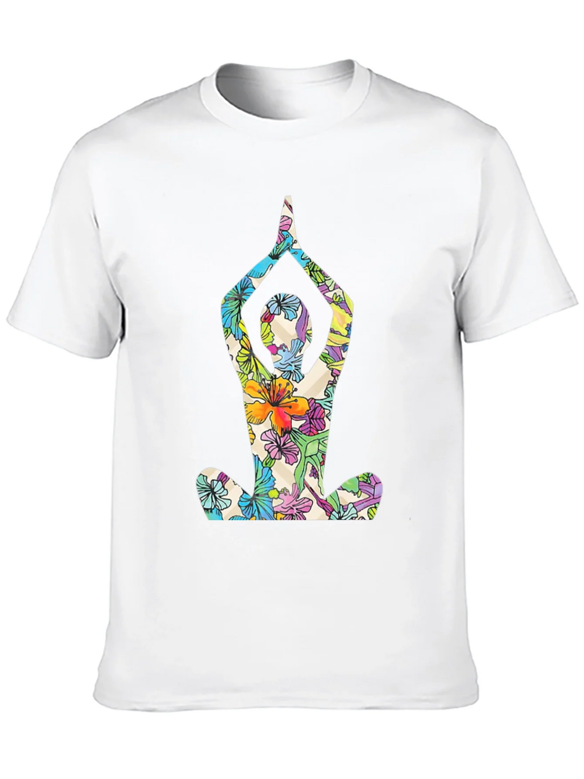 Floral Yoga T-Shirt - Mens Black Tee product image 12