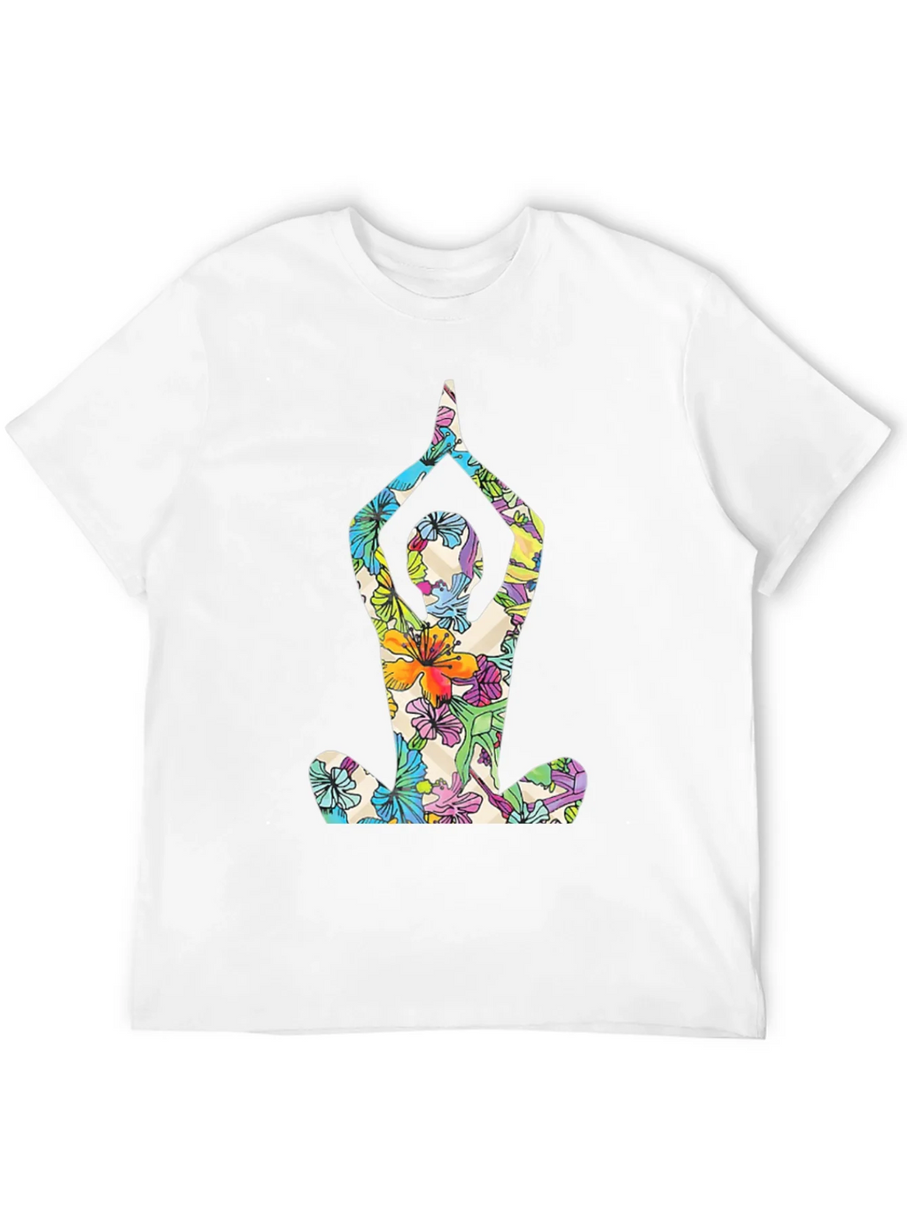 Floral Yoga T-Shirt - Mens Black Tee product image 3