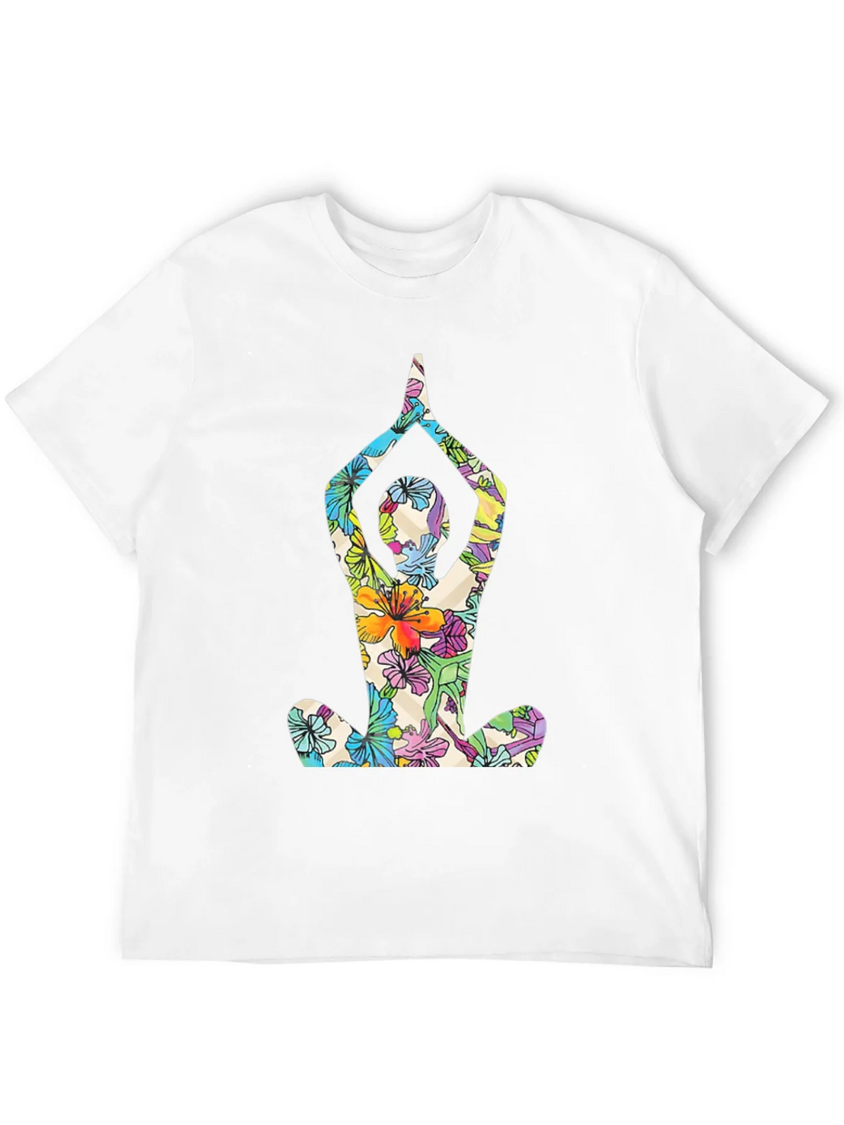 Floral Yoga T-Shirt - Mens Black Tee product image 3