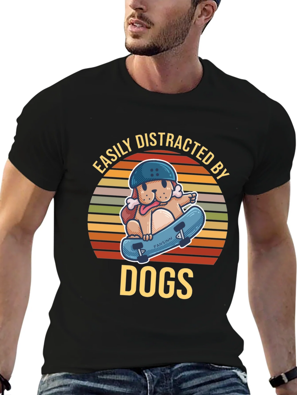 Easily Distracted By Dogs Graphic Tee product image 6