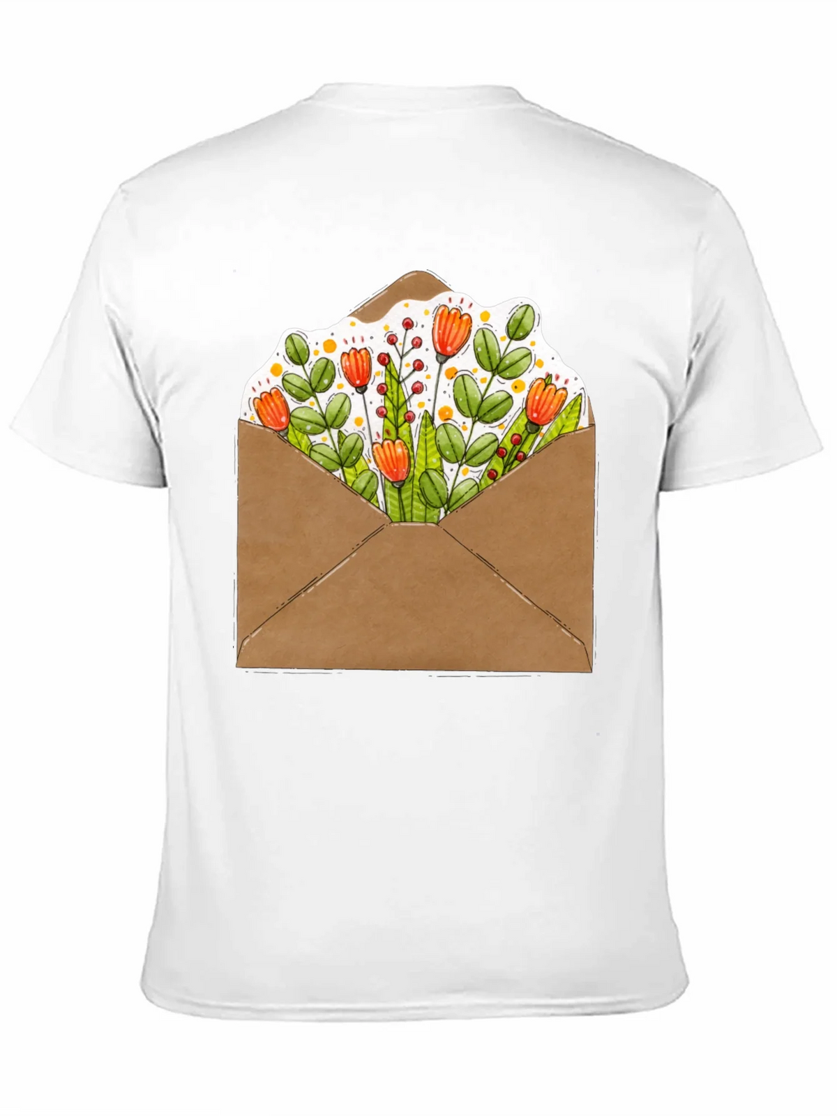 Floral Envelope Graphic Tee - Trendy Unisex T-Shirt product image 10