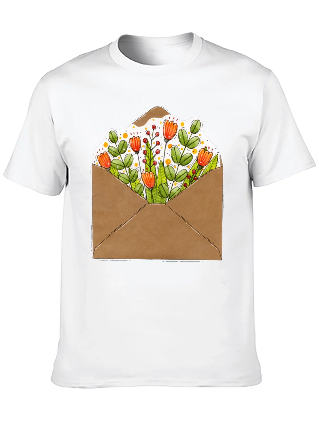 Floral Envelope Graphic Tee - Trendy Unisex T-Shirt product image 9