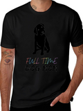 Full Time Dog Mom Graphic Tee - Black T-Shirt product image 1
