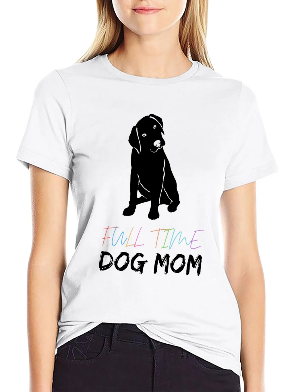 Full Time Dog Mom Graphic Tee - Black T-Shirt product image 8