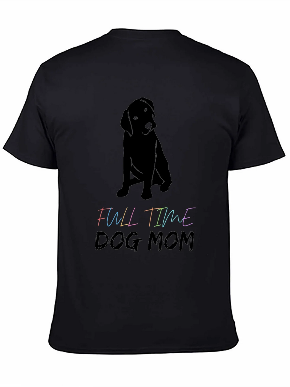 Full Time Dog Mom Graphic Tee - Black T-Shirt product image 4