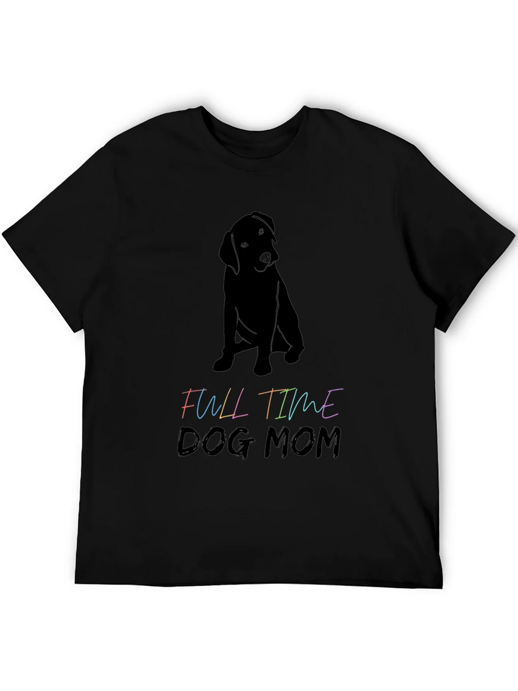 Full Time Dog Mom Graphic Tee - Black T-Shirt product image 5