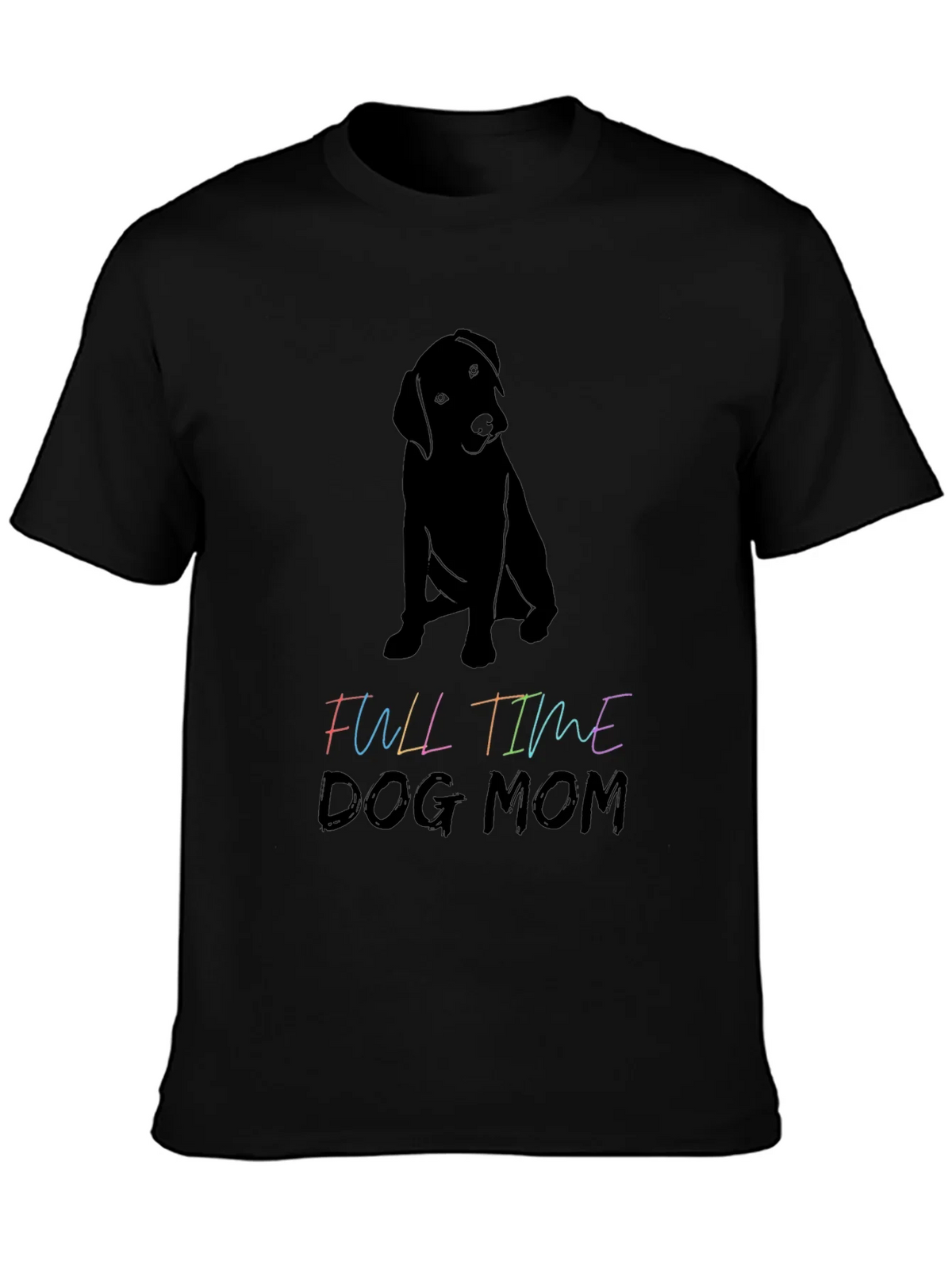 Full Time Dog Mom Graphic Tee - Black T-Shirt product image 3