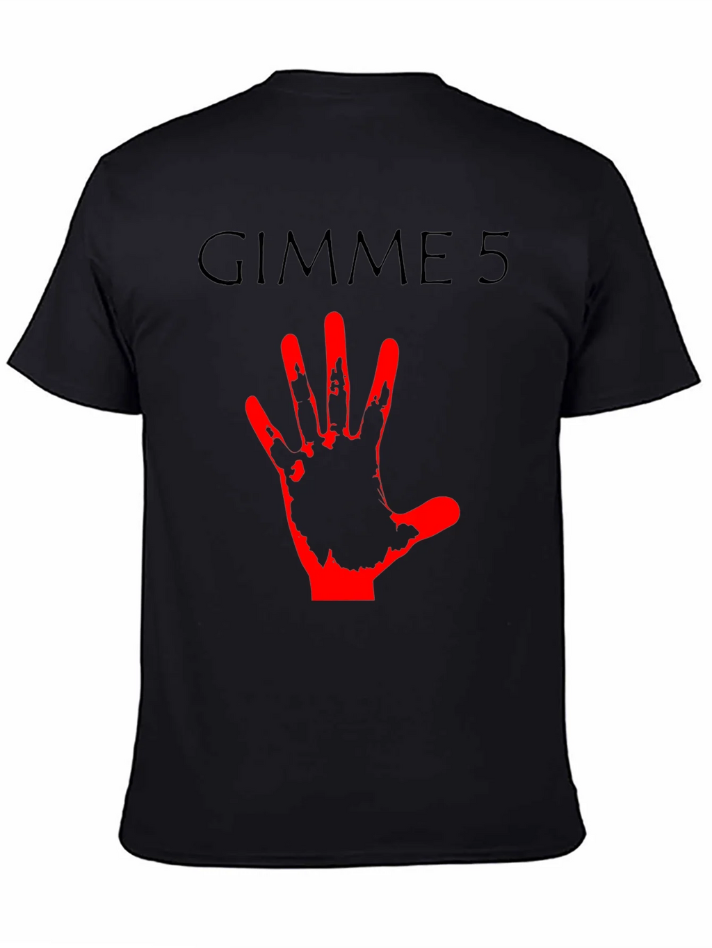 Gimme 5 Graphic Tee - Black Crew Neck T-Shirt product image 7