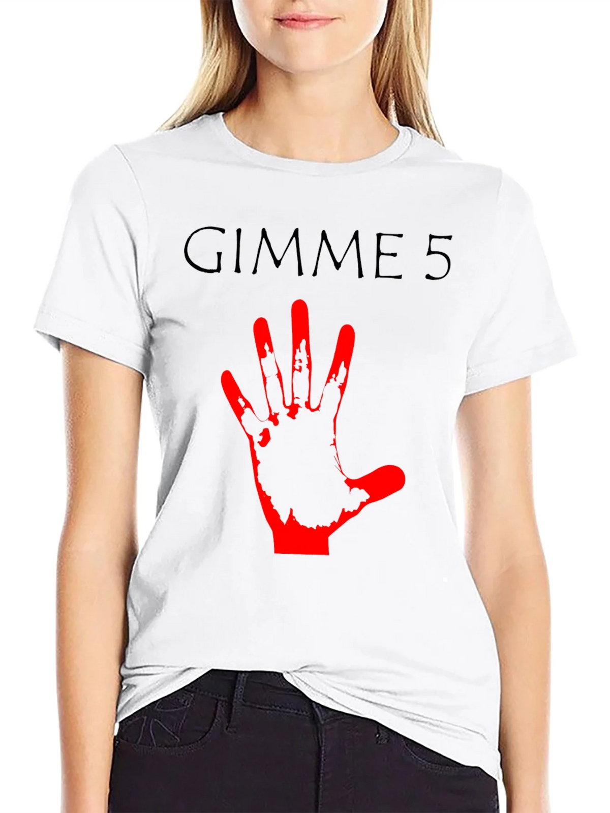 Gimme 5 Graphic Tee - Black Crew Neck T-Shirt product image 11