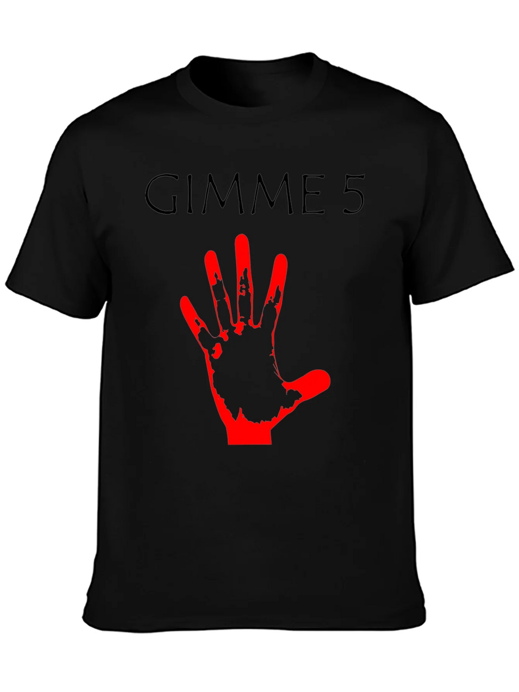 Gimme 5 Graphic Tee - Black Crew Neck T-Shirt product image 6