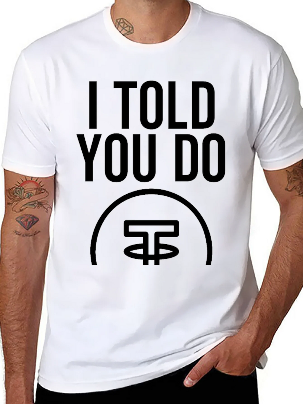 I Told You Do Crypto T-Shirt - Black product image 7