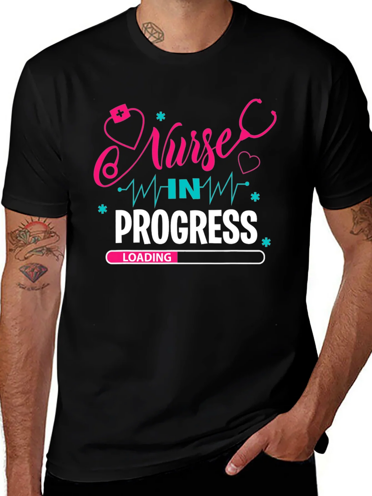 Nurse in Progress Graphic T-Shirt product image 1