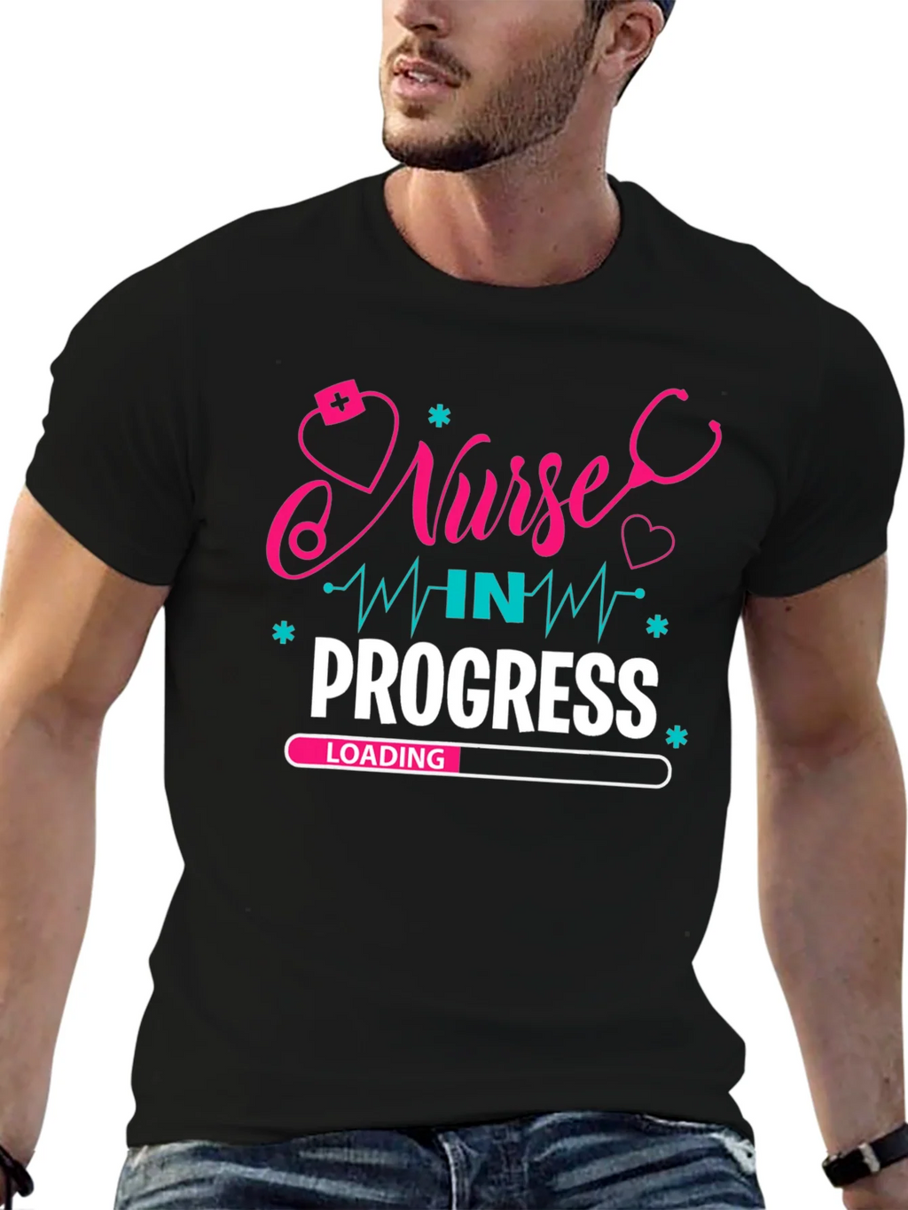 Nurse in Progress Graphic T-Shirt product image 6
