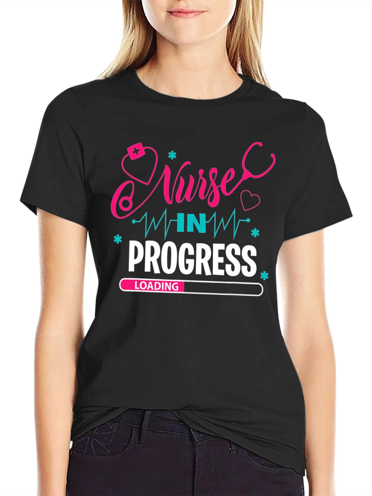 Nurse in Progress Graphic T-Shirt product image 2