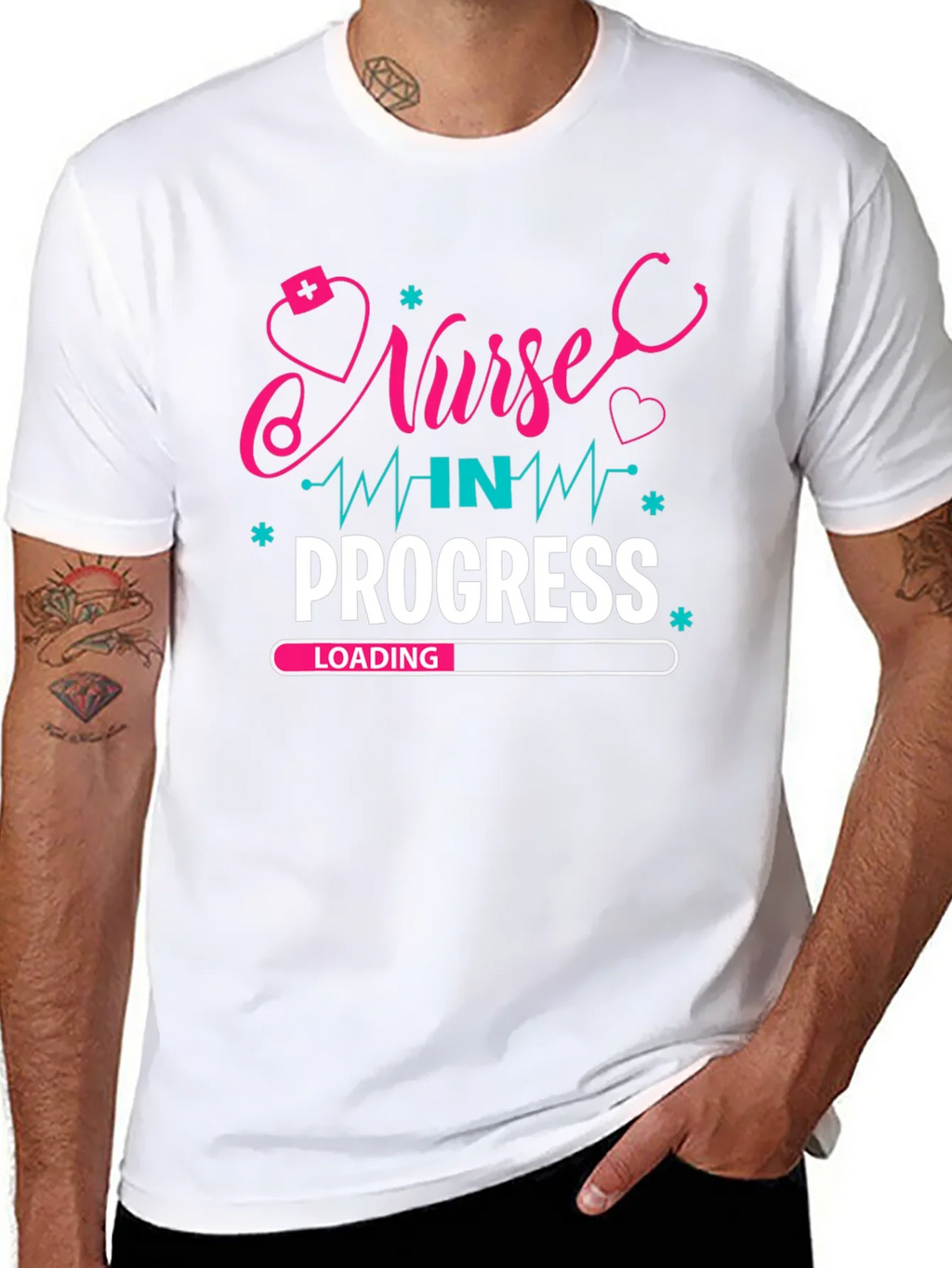 Nurse in Progress Graphic T-Shirt product image 7