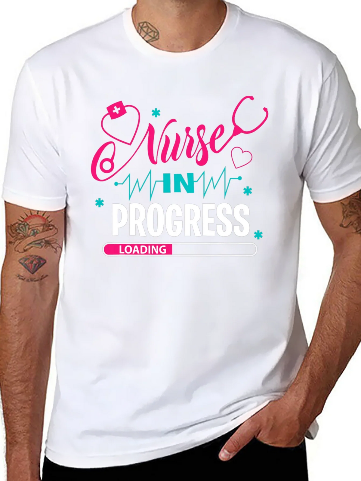 Nurse in Progress Graphic T-Shirt product image 7