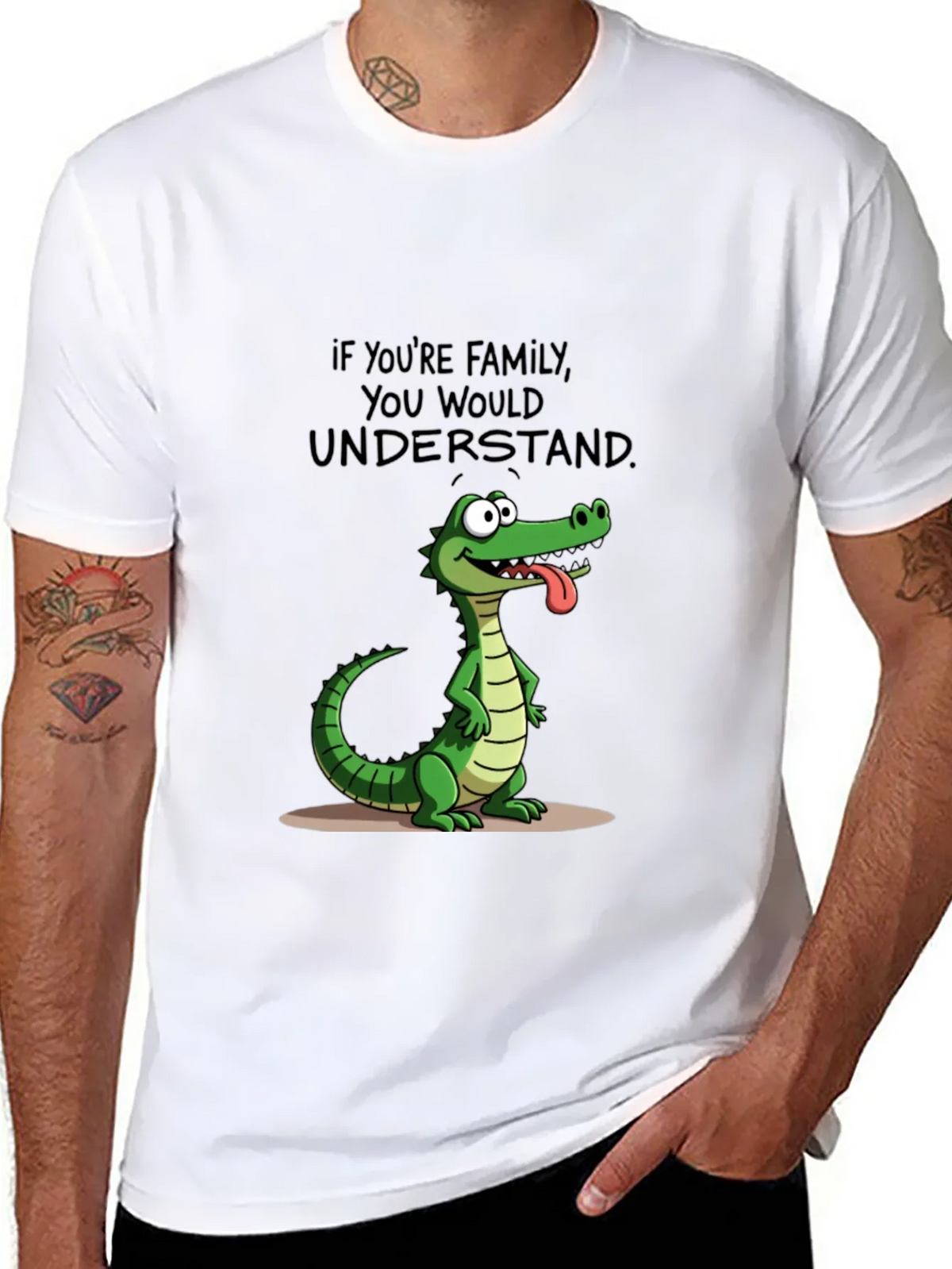 Family Humor T-Shirt: Crocodile Design product image 7