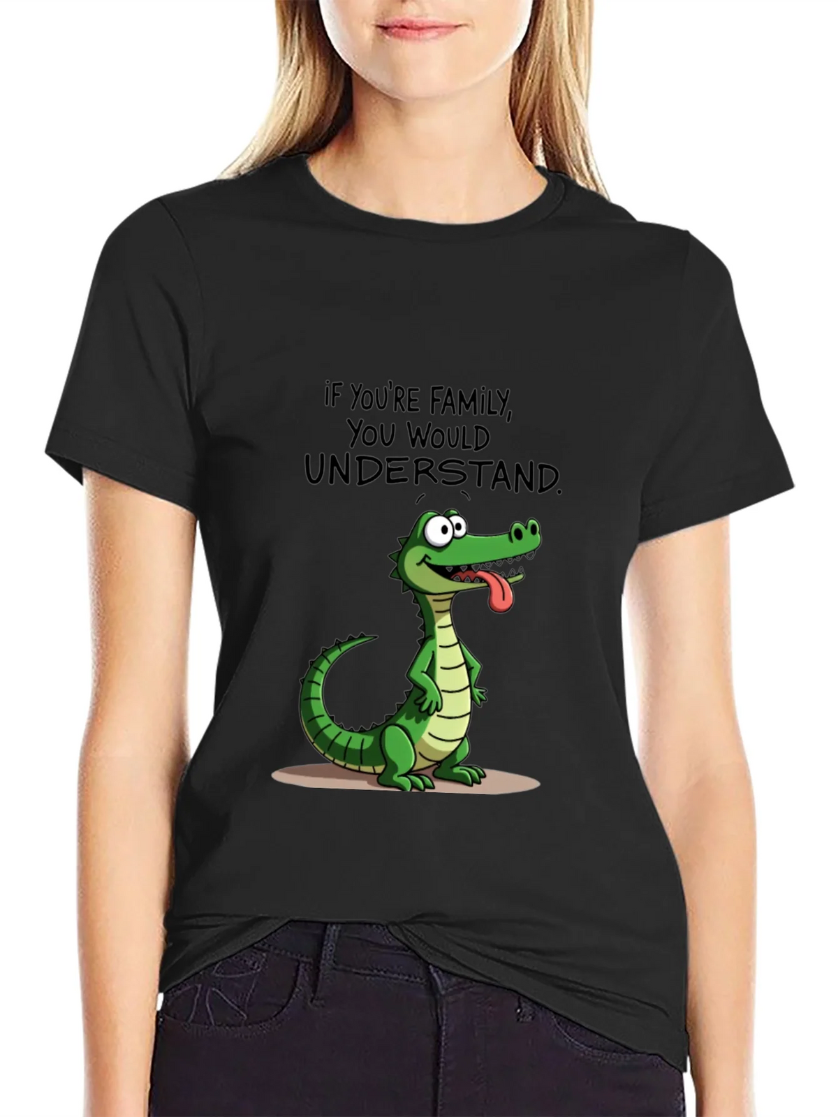 Family Humor T-Shirt: Crocodile Design product image 2