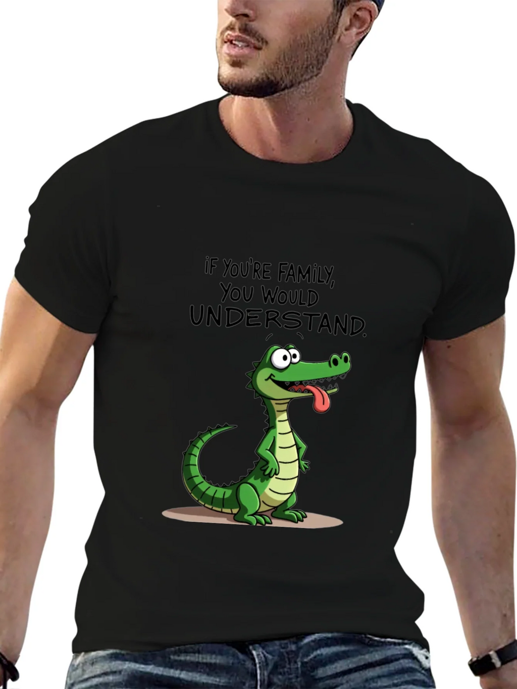 Family Humor T-Shirt: Crocodile Design product image 6
