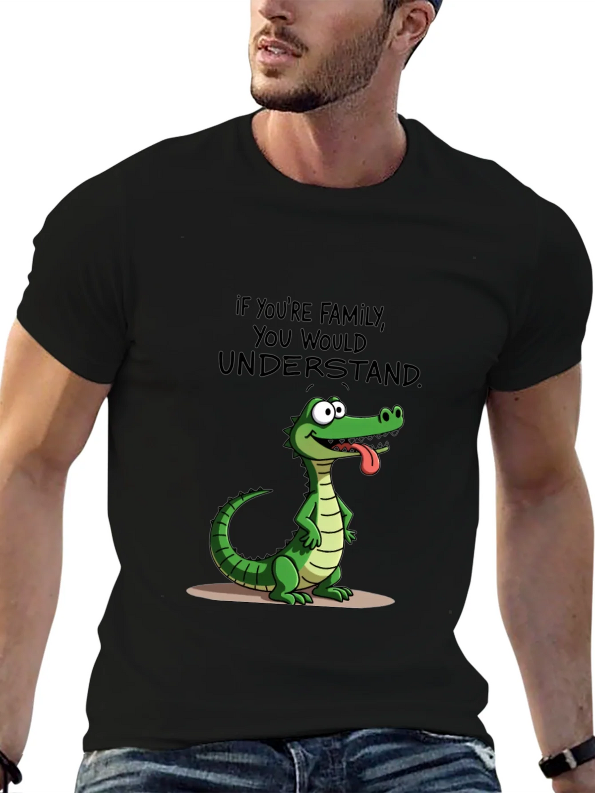 Family Humor T-Shirt: Crocodile Design product image 6