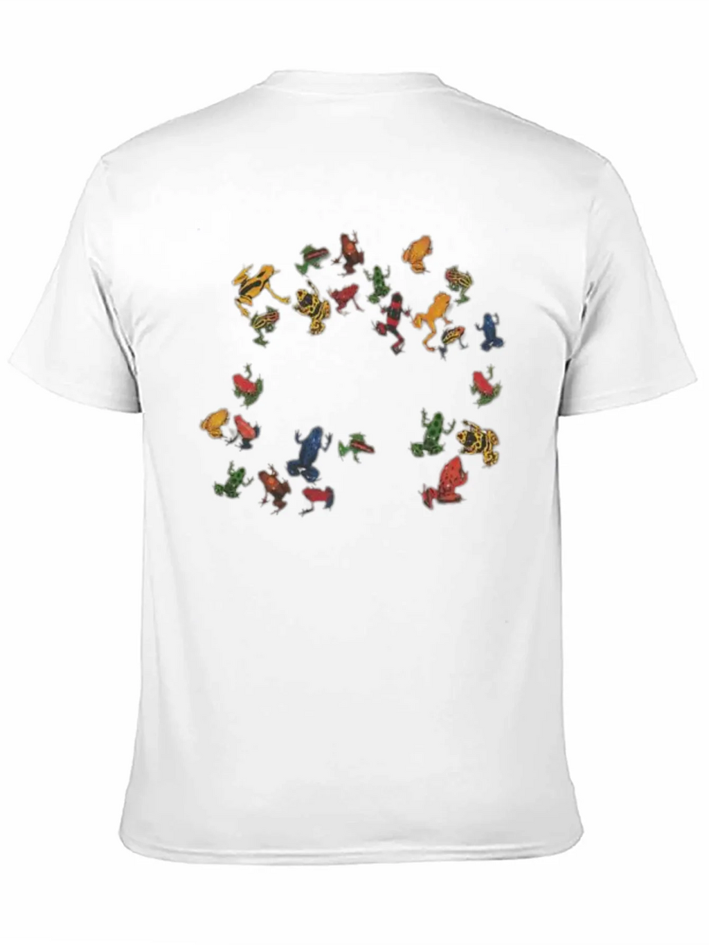 Colorful Frog Pattern Black T-Shirt product image 10