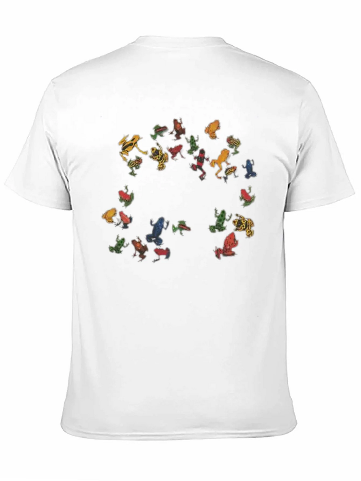 Colorful Frog Pattern Black T-Shirt product image 10