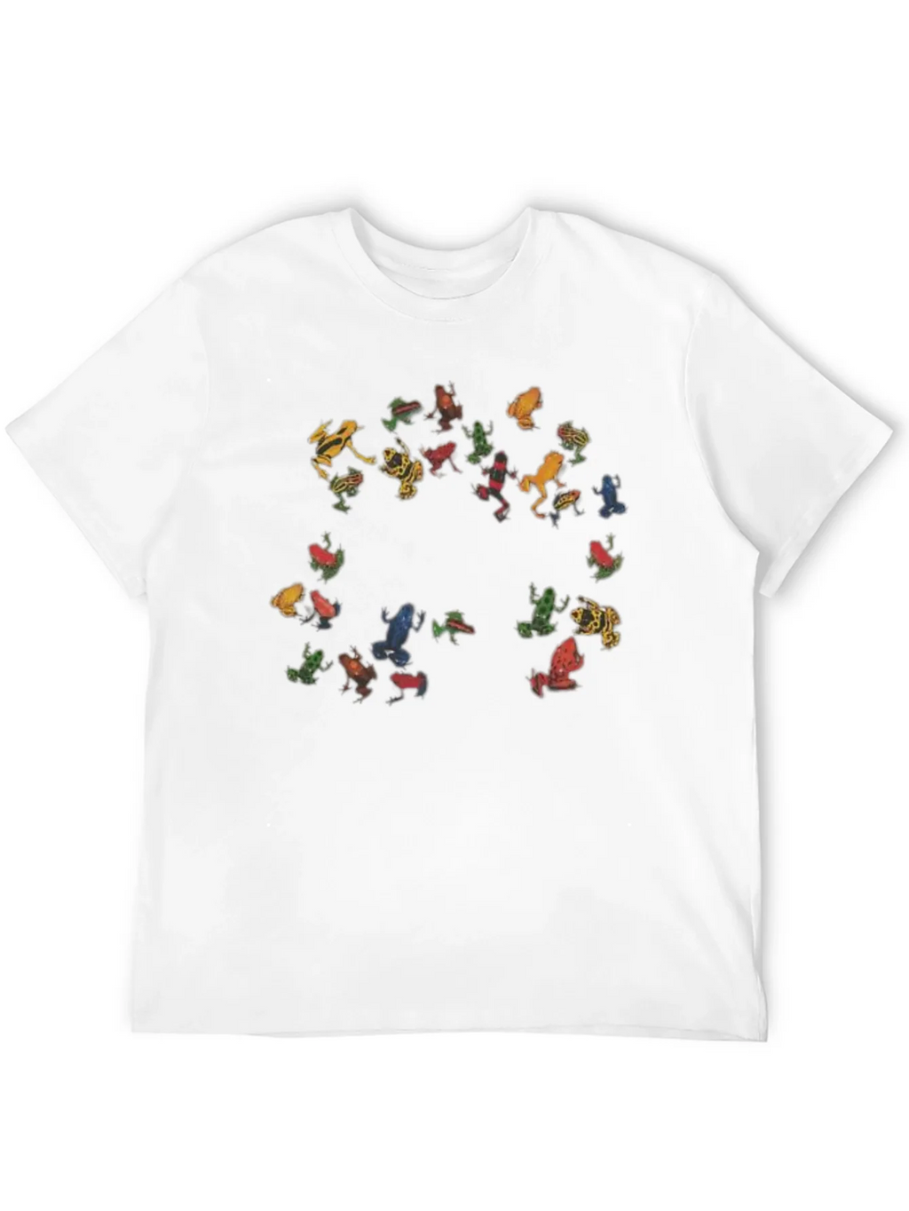 Colorful Frog Pattern Black T-Shirt product image 11