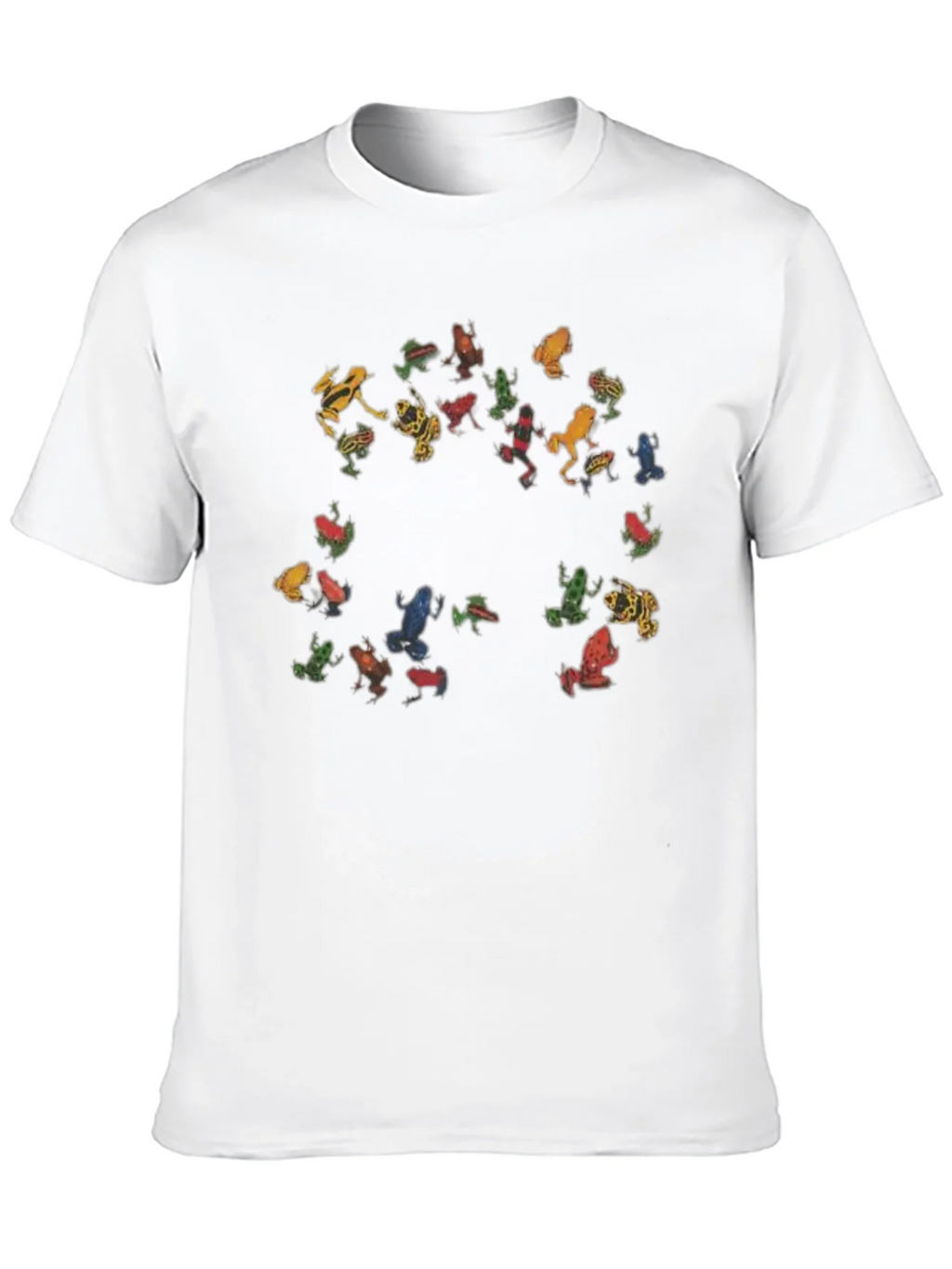 Colorful Frog Pattern Black T-Shirt product image 9