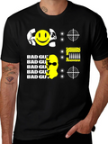 Edgy Bad Guy Graphic Print Black T-Shirt product image 1