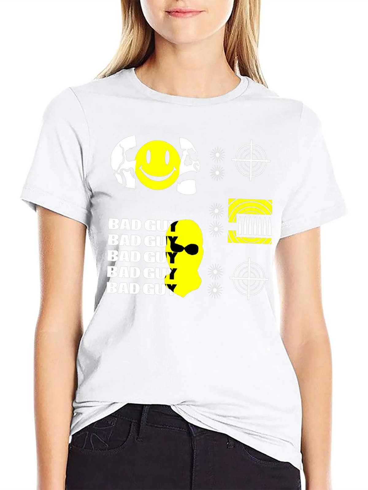 Edgy Bad Guy Graphic Print Black T-Shirt product image 8