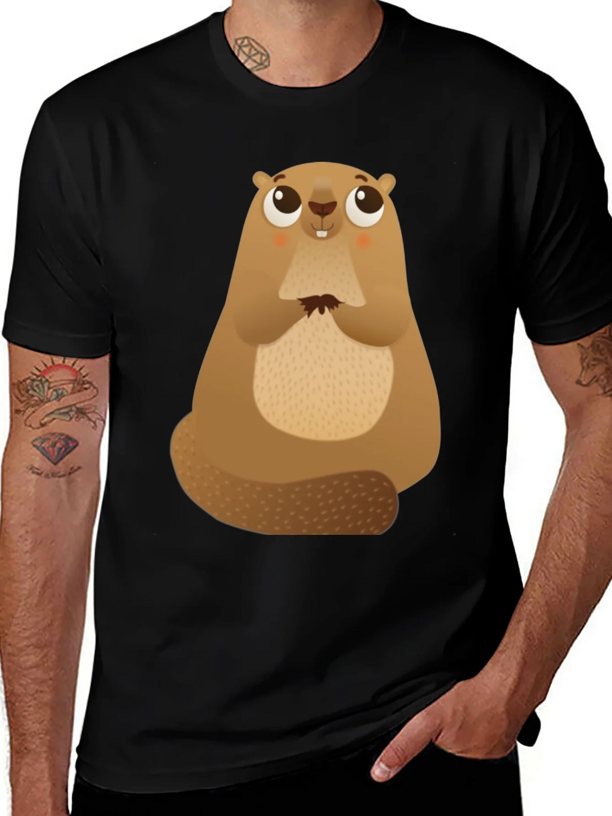Cute Beaver Graphic Tee - Soft Cotton Comfort product image 1