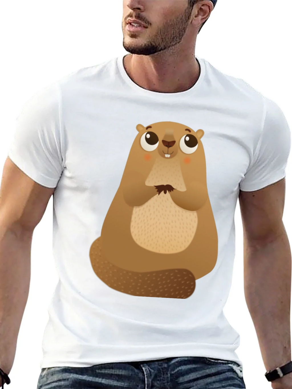 Cute Beaver Graphic Tee - Soft Cotton Comfort product image 4