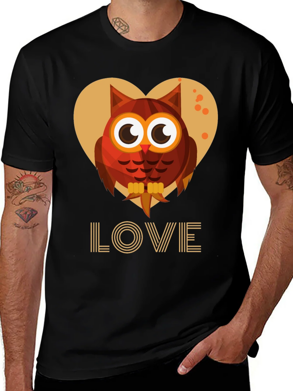 Owl Love Graphic Tee - Cute Bird Design product image 1