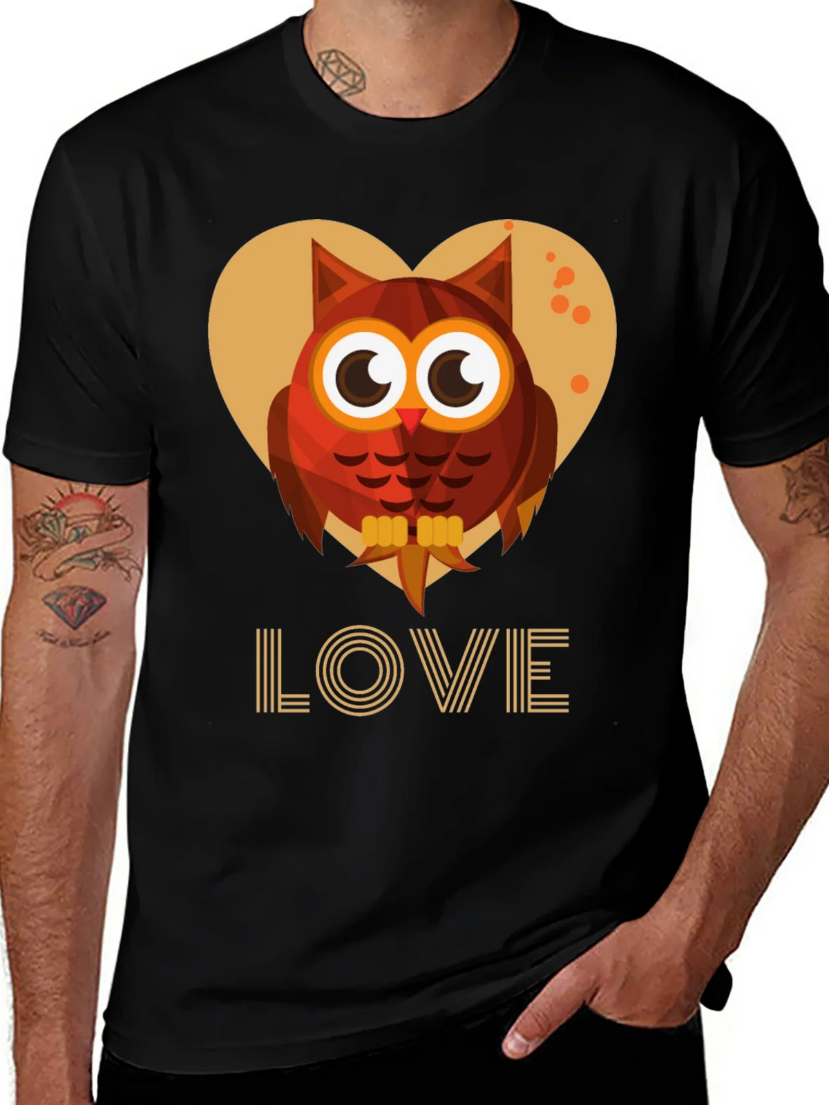 Owl Love Graphic Tee - Cute Bird Design product image 1