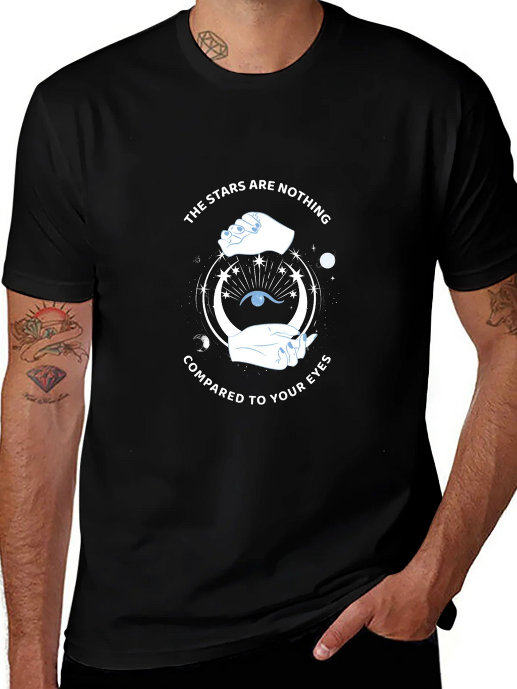 Celestial Eye Graphic Tee - Stars Compared to Your Eyes product image 1