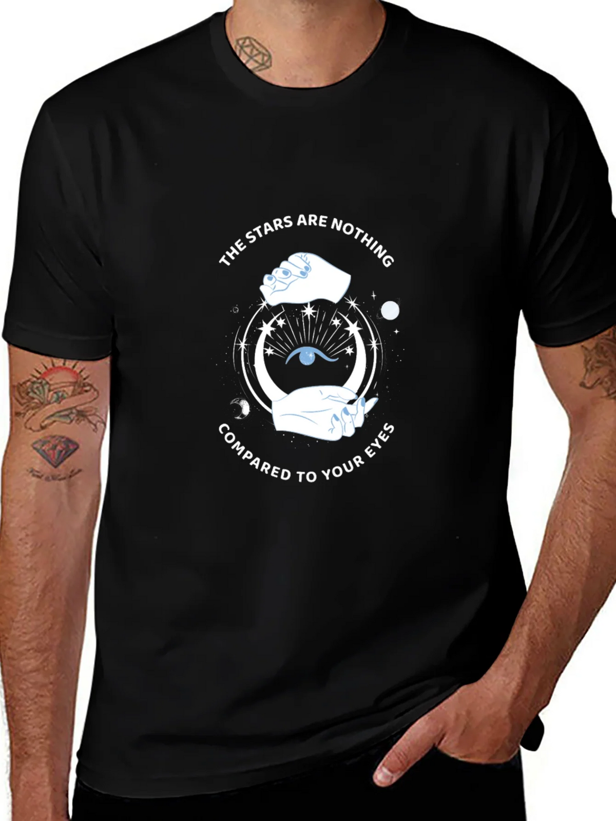 Celestial Eye Graphic Tee - Stars Compared to Your Eyes product image 1