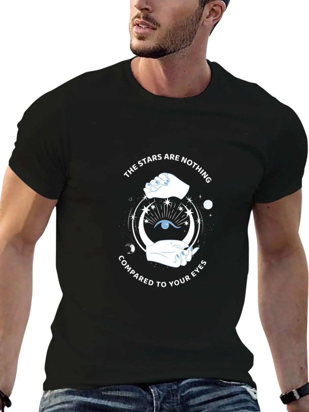 Celestial Eye Graphic Tee - Stars Compared to Your Eyes product image 6