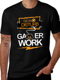 Gamer At Work Black Graphic Tee product image 1
